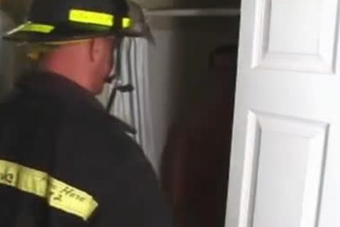 Firemen Use The Pole two