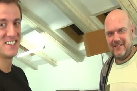 Muscled Euro ass Rimmed By Bearded mature