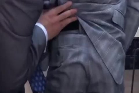 sucking   Mega Cut cock In Suit