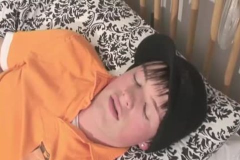 brunette boy Strokes Himself And Dildos butthole