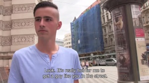 young Czech guy puts a penis in his mouth