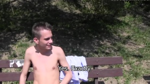 naive and shy boy got nailed in park