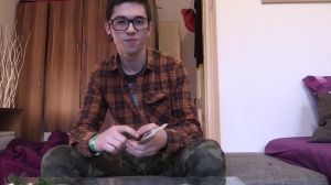 young college hipster student plowed for cash