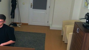 Sexually assertive bottom riding that chubby cock on camera