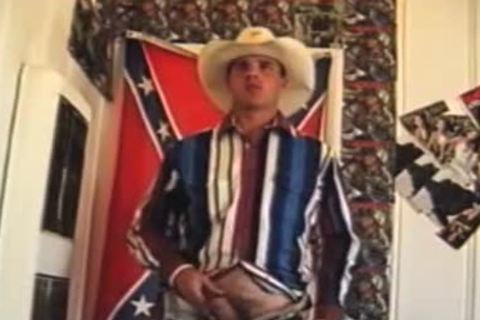 Redneck Cowboy Works His Hard curly knob