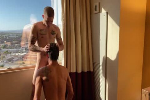 Dillon Anderson pokes Elliot Finn