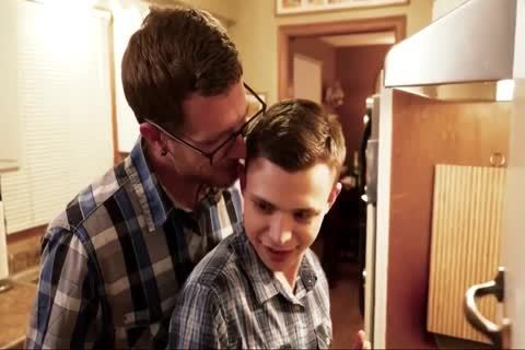 teen receives Spit-roasted bareback By Step-daddy And Uncle