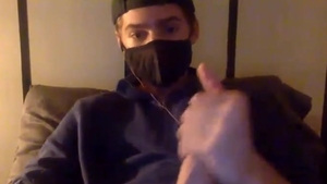 boy wanking With His long penis In Live