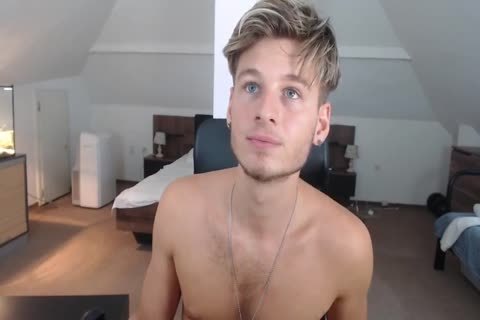 Blond chap With Large weenie web camera
