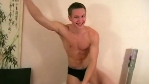 lad Has Rock-hard Abs And Jerks Rock-hard ramrod