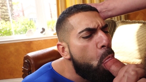 ManUpFilms: Blowjob video next to muscle cosplay Tony Orlando