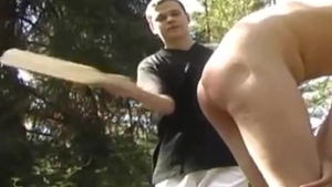 In The Woods spanking teen And hammered