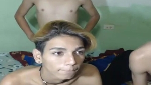 gang Of teens fun On web camera