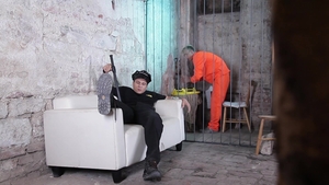Leather-clad Guards and Their Twink Prisoners