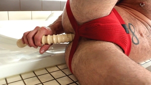 maskurbate: Stryker's Massive Dildo in Manuel's Tight Hole