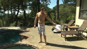 Next Door Male: Spencer Reed's Backyard Boner Emergence